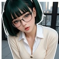 眼鏡女子 2枚目