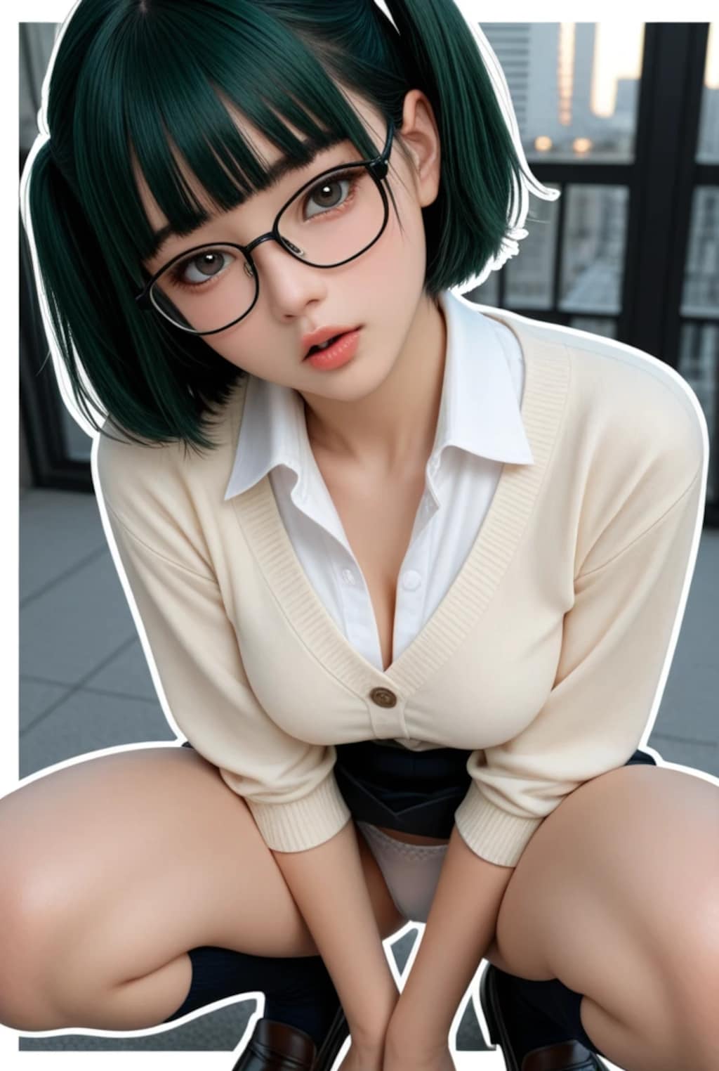 眼鏡女子