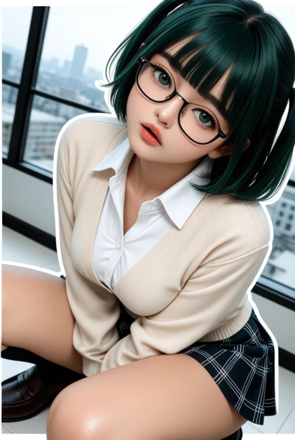 眼鏡女子