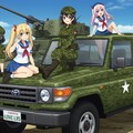 アニメキャラとランドクルーザー軍用車 4枚目