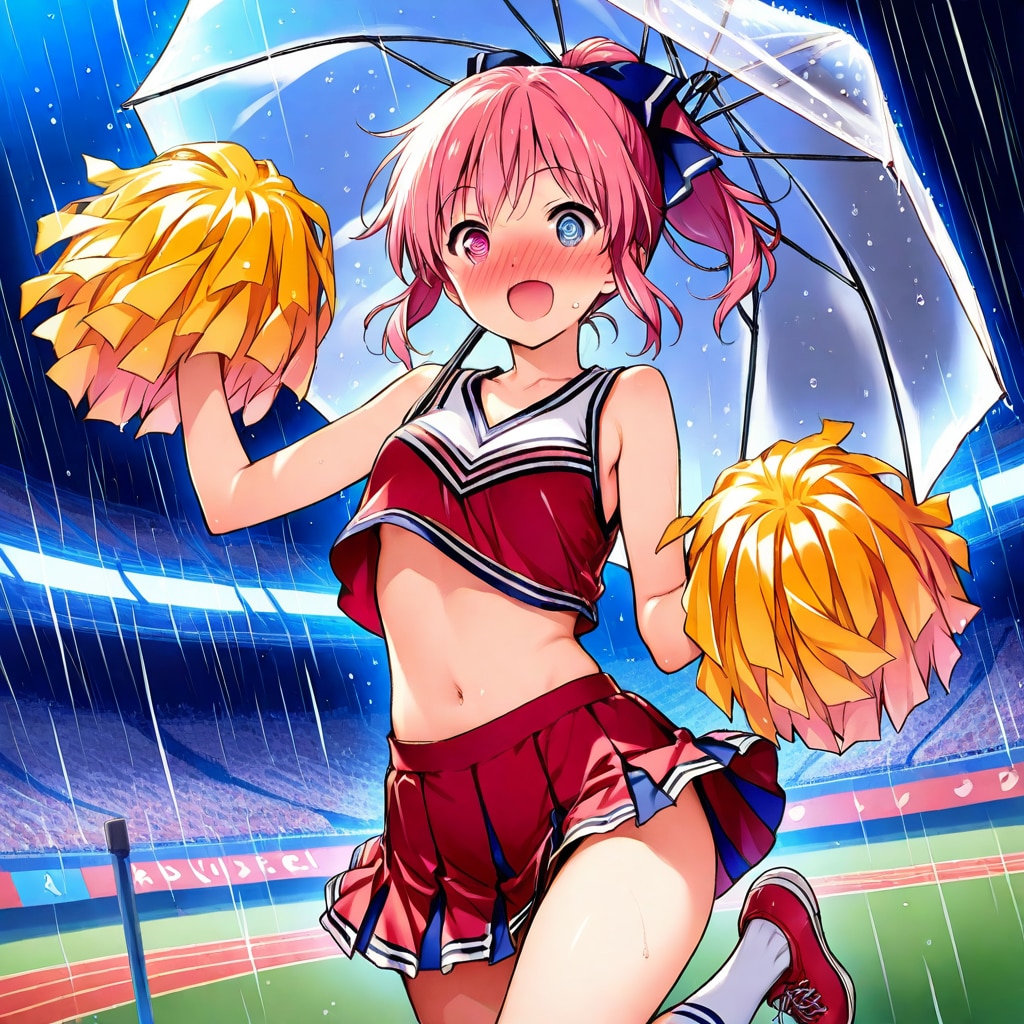 チアガールのピンク髪ちゃん