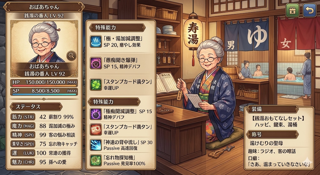番台のステータス