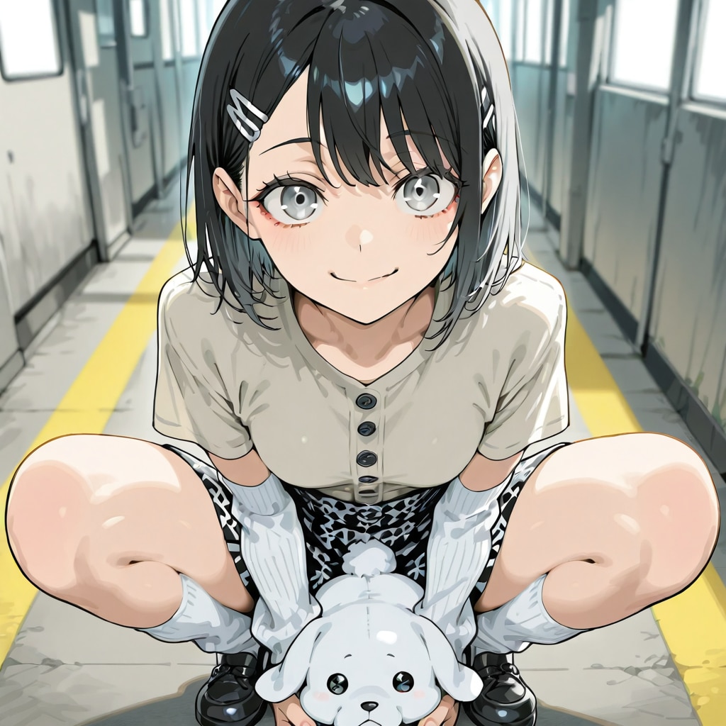 「蹲踞」って言葉を画像生成AIで知りました❤