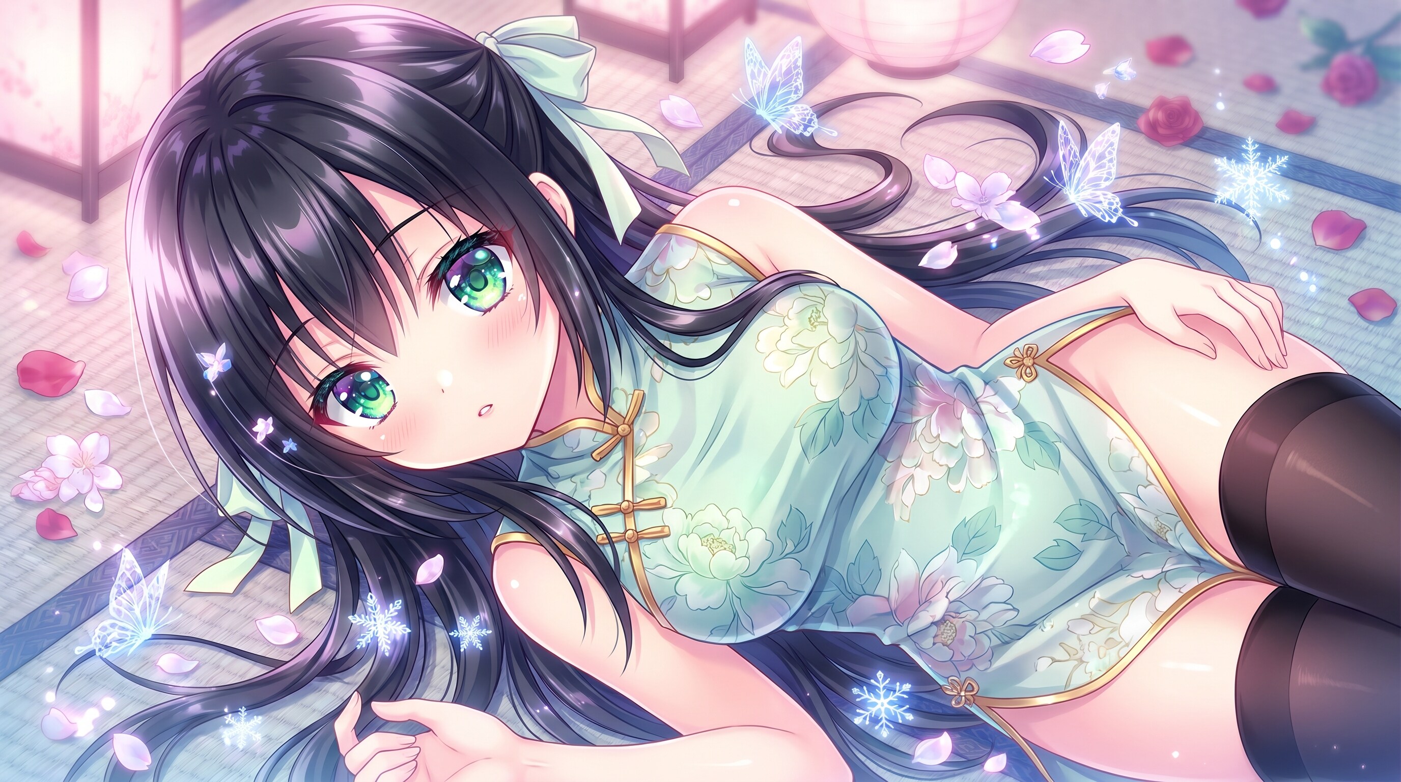 翠眸花影の臥夢