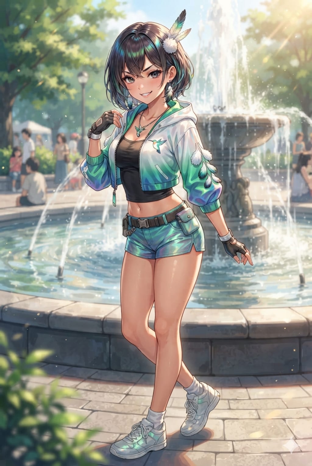 ハチドリ擬人化(空調服・失敗)