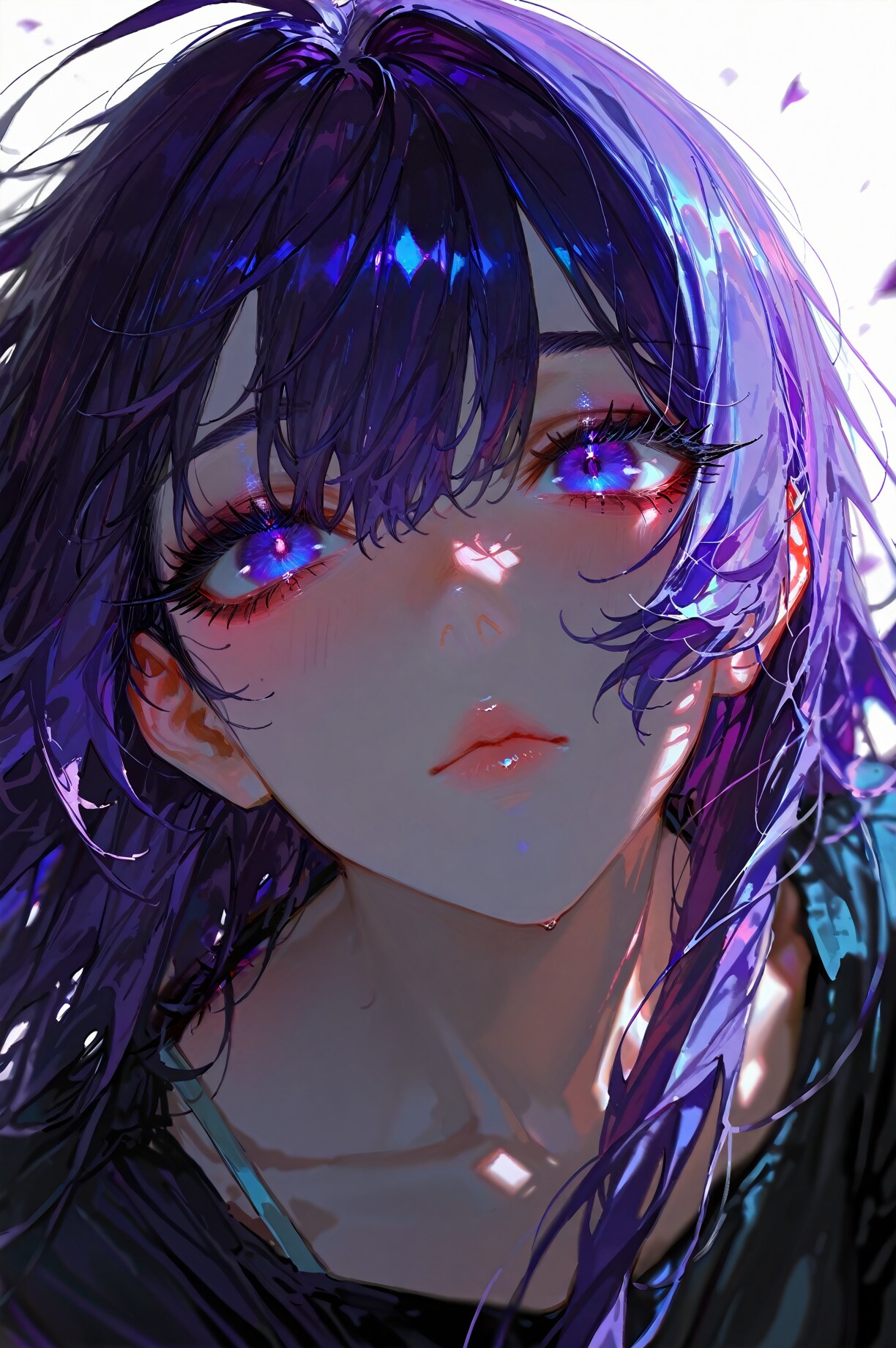 紫髪紫眼