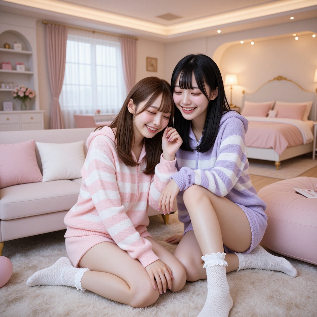 じぇらぴけ着てお泊まり会✨