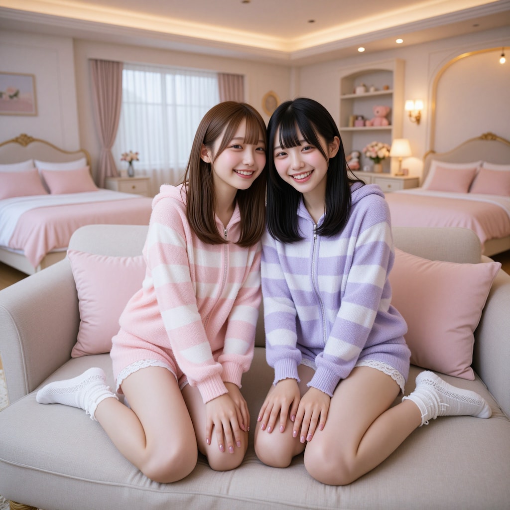 じぇらぴけ着てお泊まり会✨