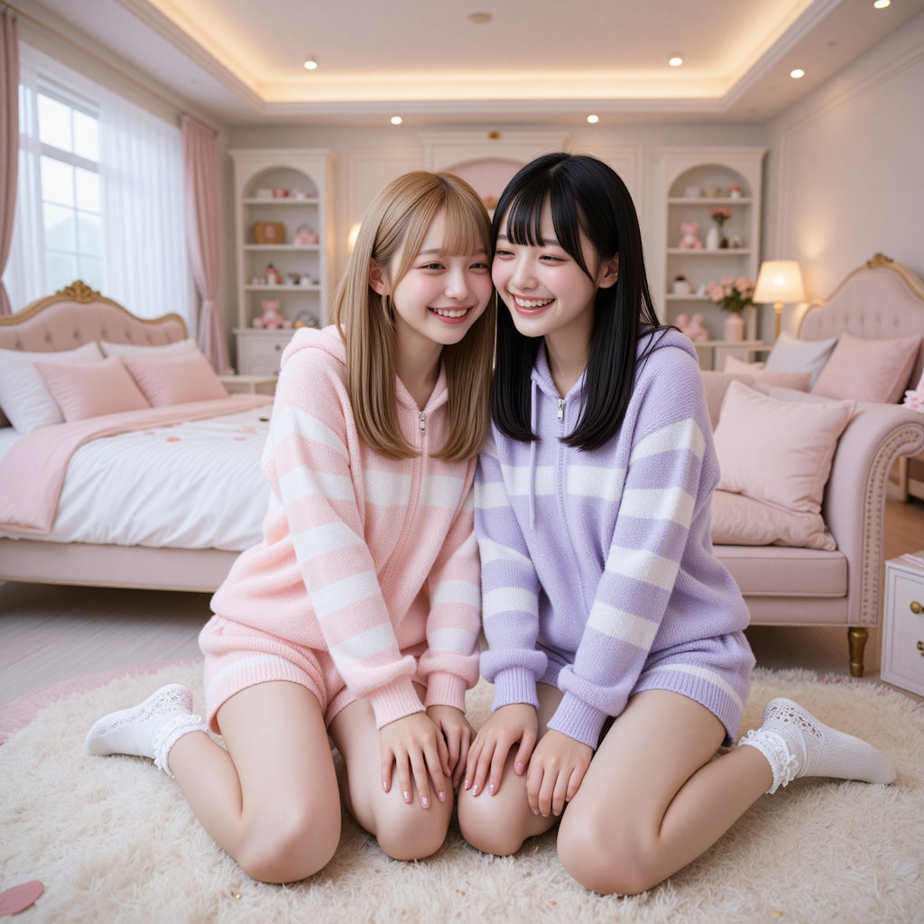 じぇらぴけ着てお泊まり会✨