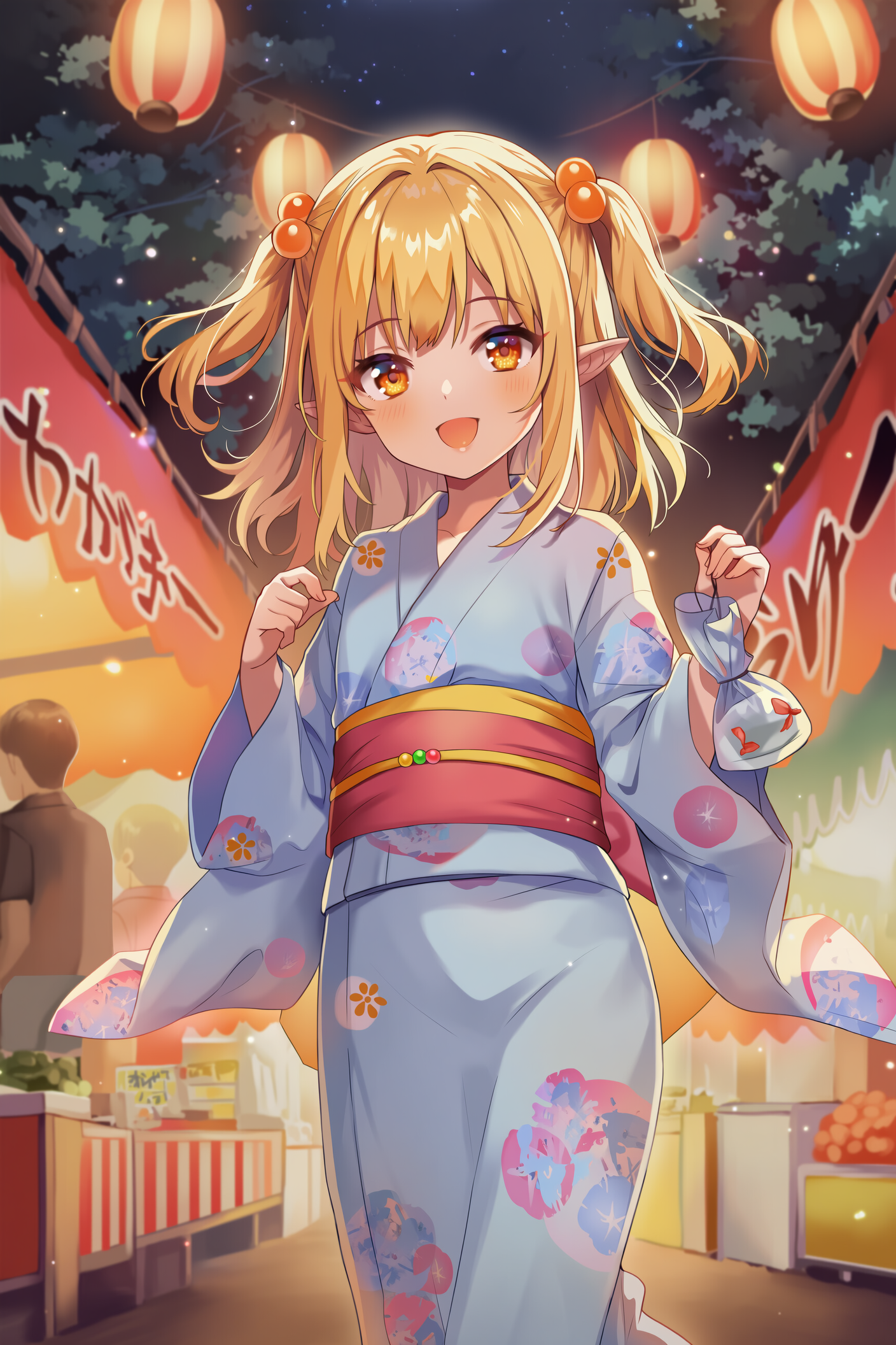 夏祭りに出るエルフさん