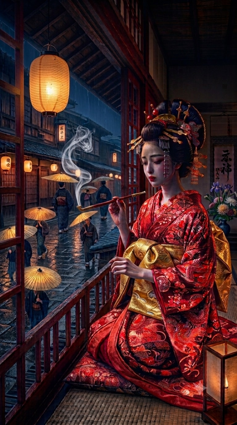 雨の夜の吉原