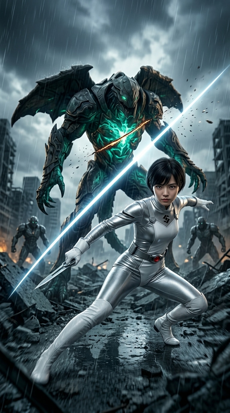 シルバーセラフィア戦闘シーン | の人気AIイラスト・グラビア