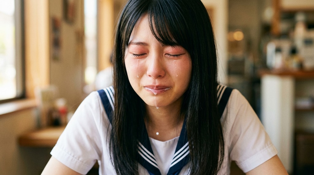 お父さん...苦い...マズイ...やだよっつ！