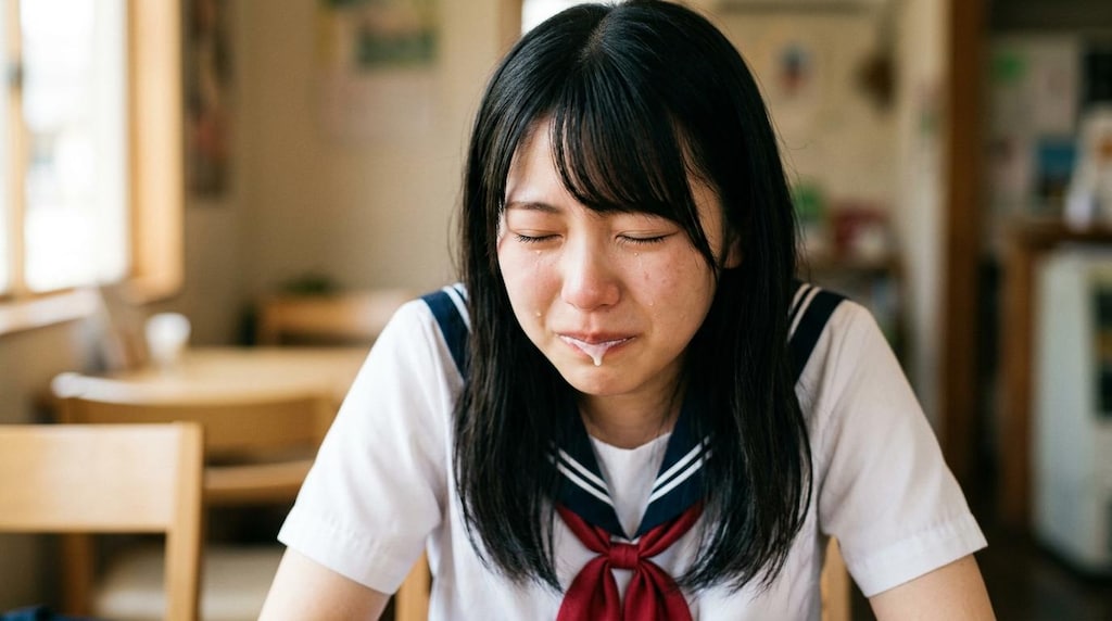 お父さん...苦い...マズイ...やだよっつ！
