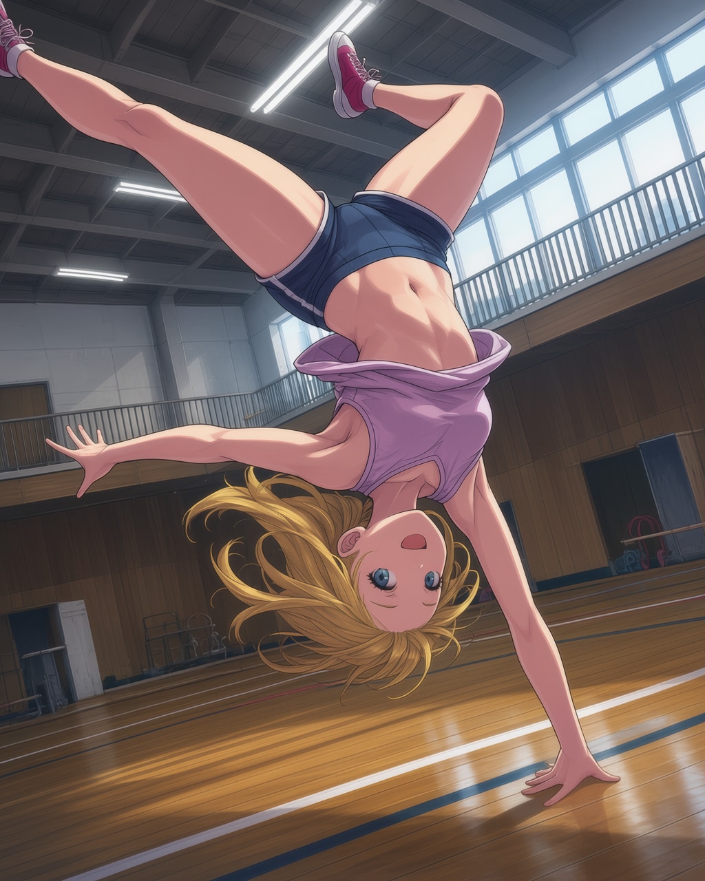 片手逆立ち
