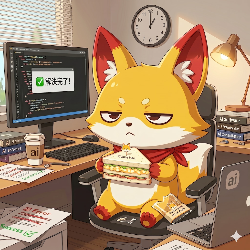 昼はコンビニサンドイッチ⋯