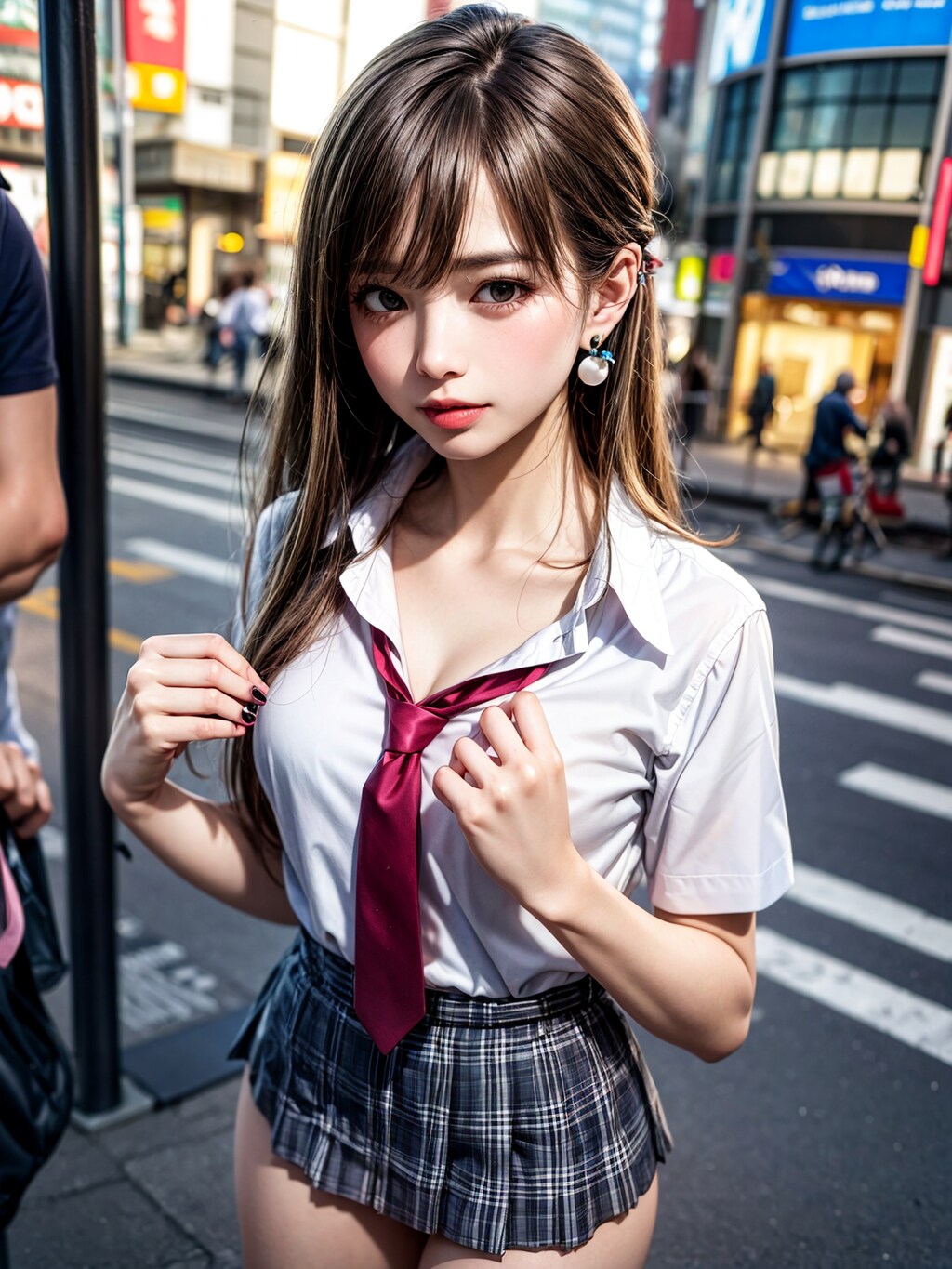 街中の女子校生