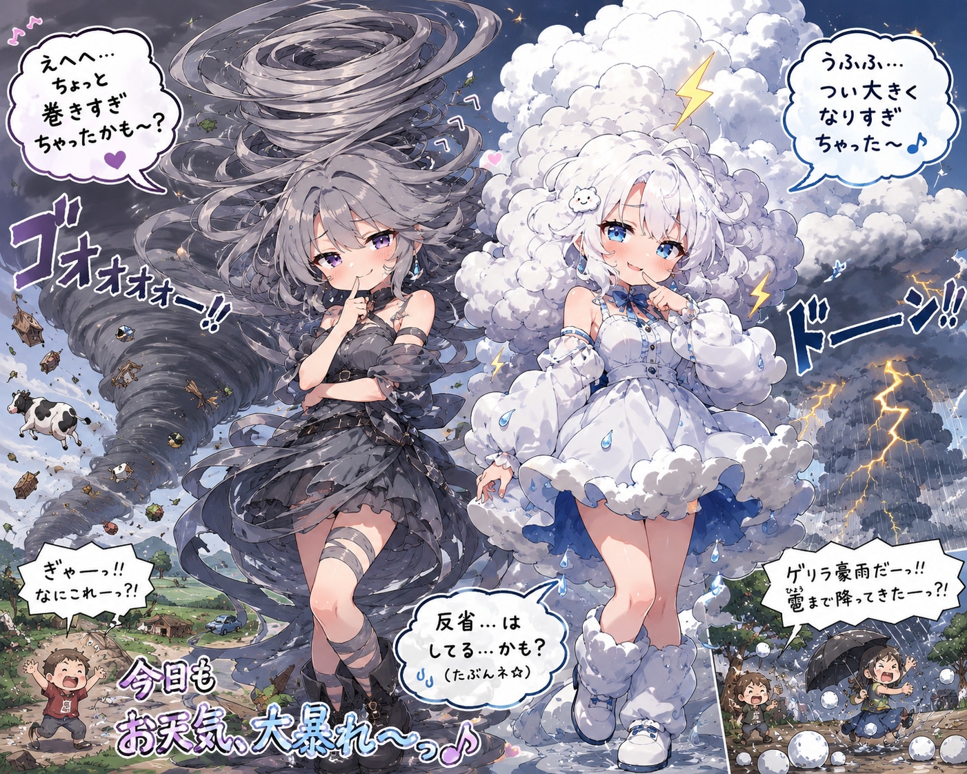 たつまきちゃんとすーぱーせるちゃん