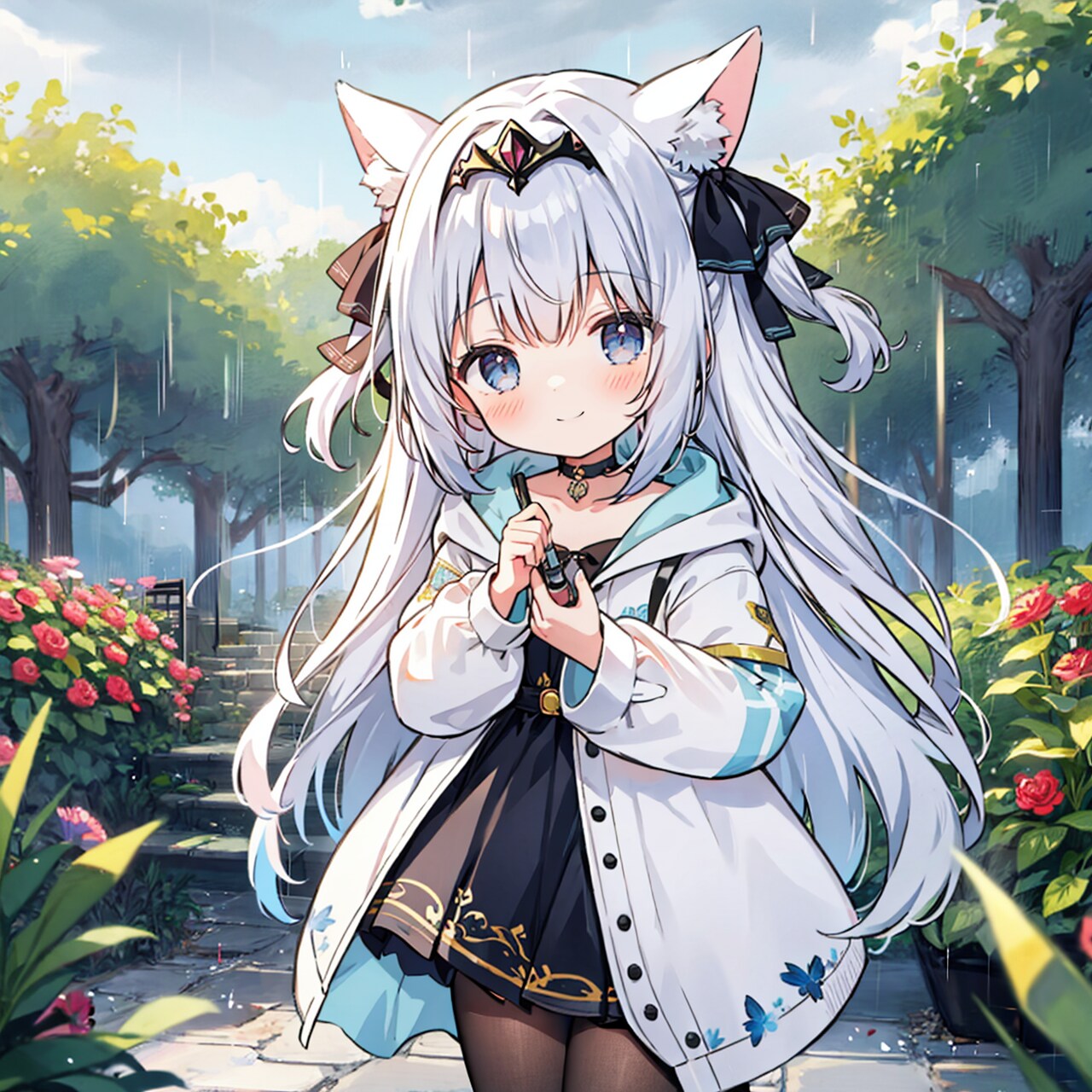 雨の日の猫耳
