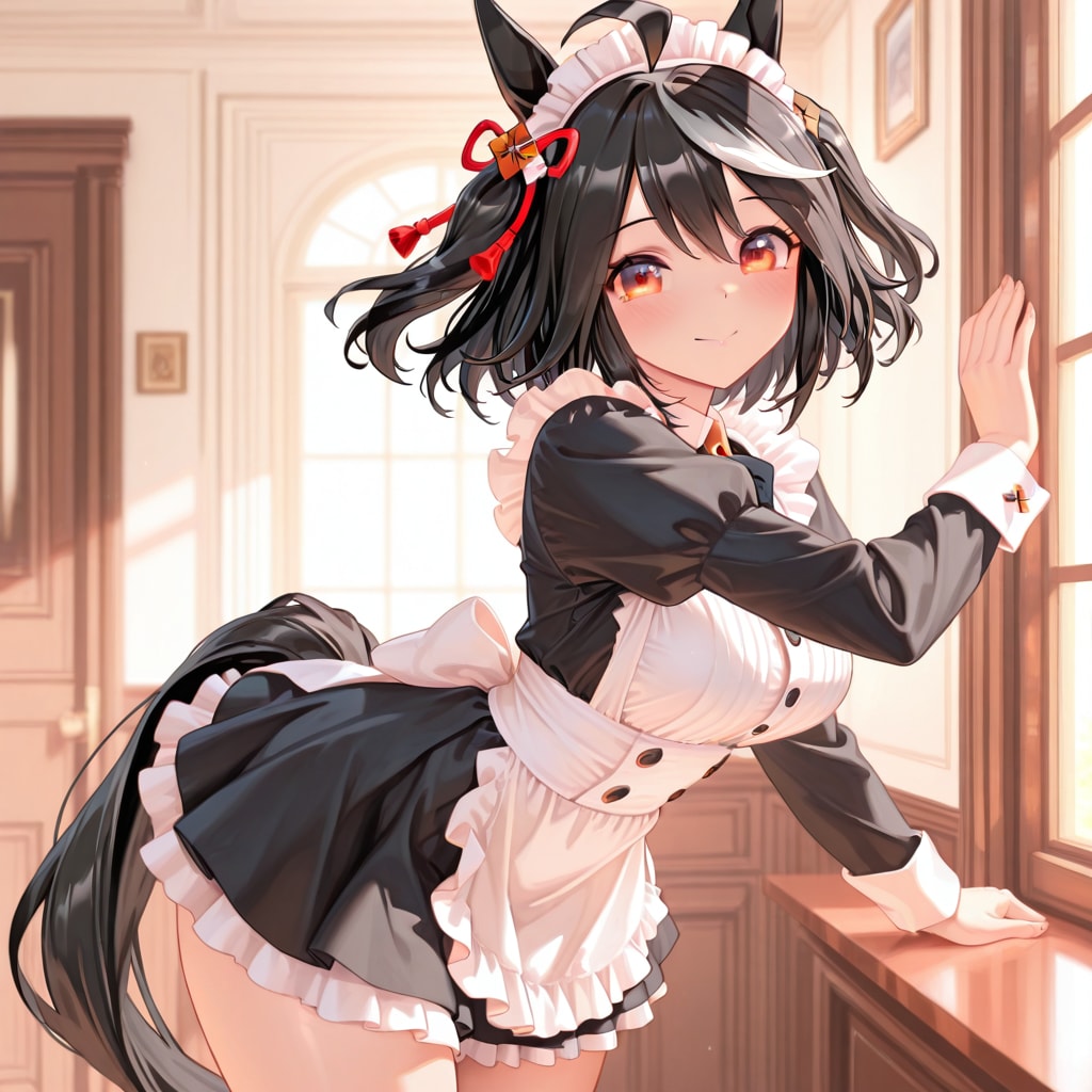 キタサンブラック　メイド洋装