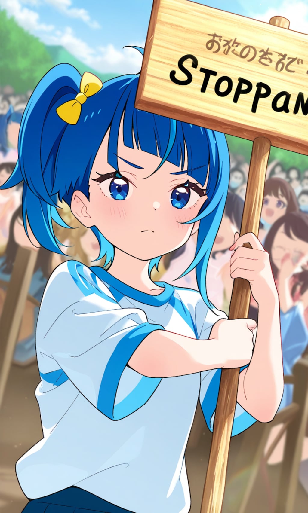 抗議デモ・ソラちゃん。