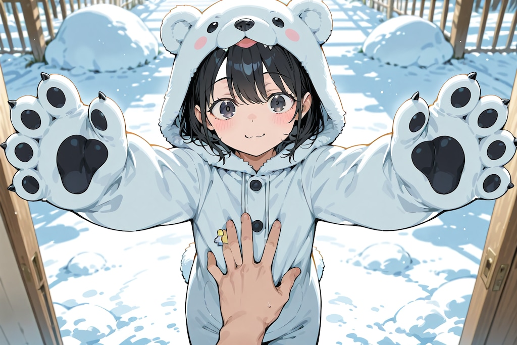 しろくまのきぐるみ（モデル: DAISY）