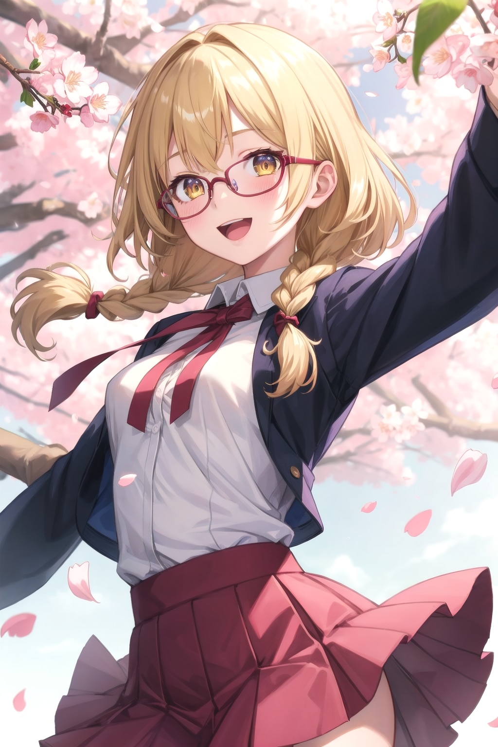 うち、眼鏡三つ編みもいけてるやん！