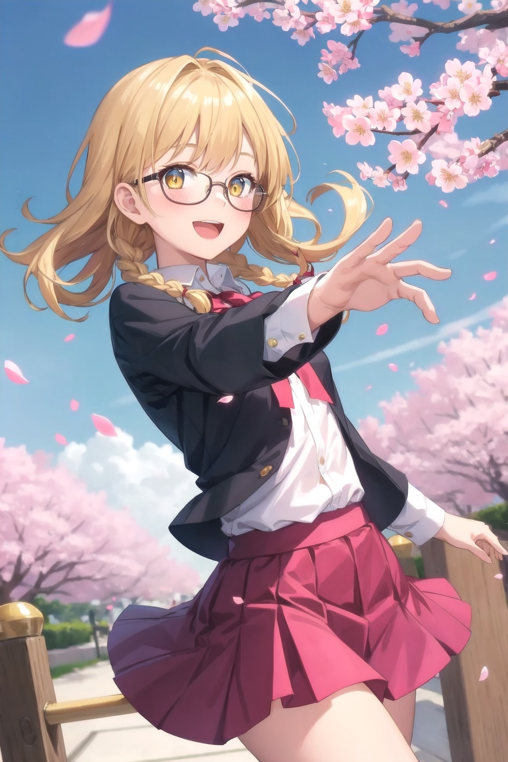 うち、眼鏡三つ編みもいけてるやん！