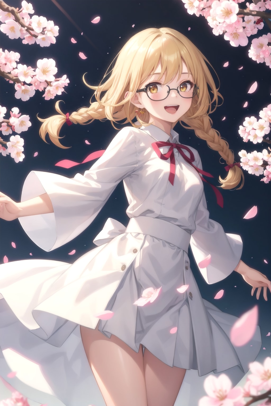 うち、眼鏡三つ編みもいけてるやん！