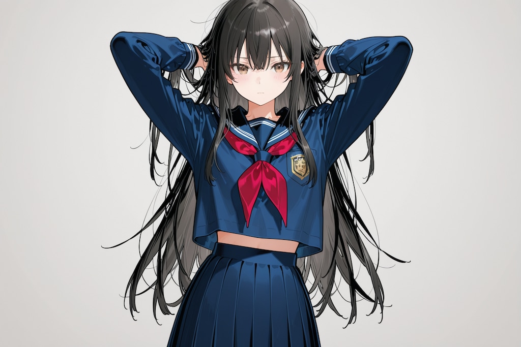 プロンプトからみる制服の女の子