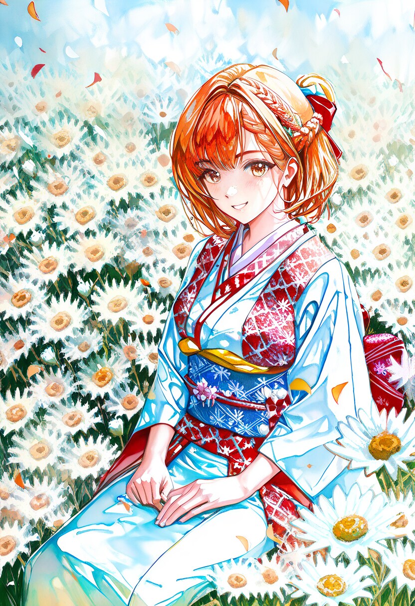 ディジーの花畑と美少女