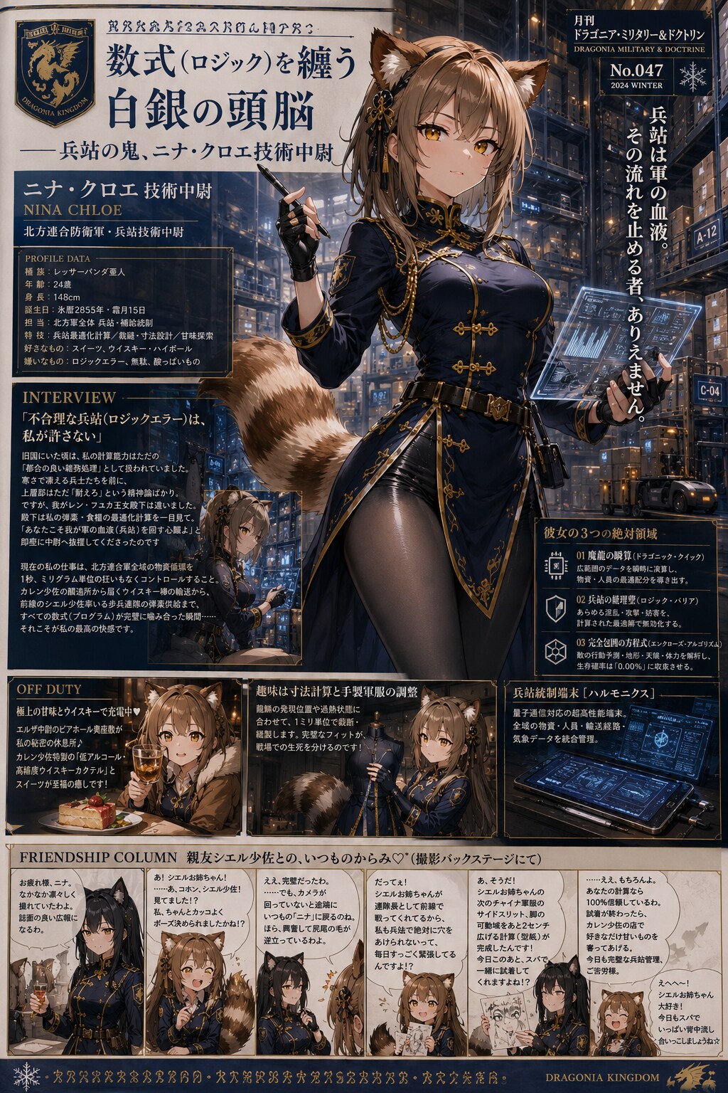 数式（ロジック）を纏う白銀の頭脳 ―― 兵站の鬼、ニナ・クロエ技術中尉 | の人気AIイラスト・グラビア