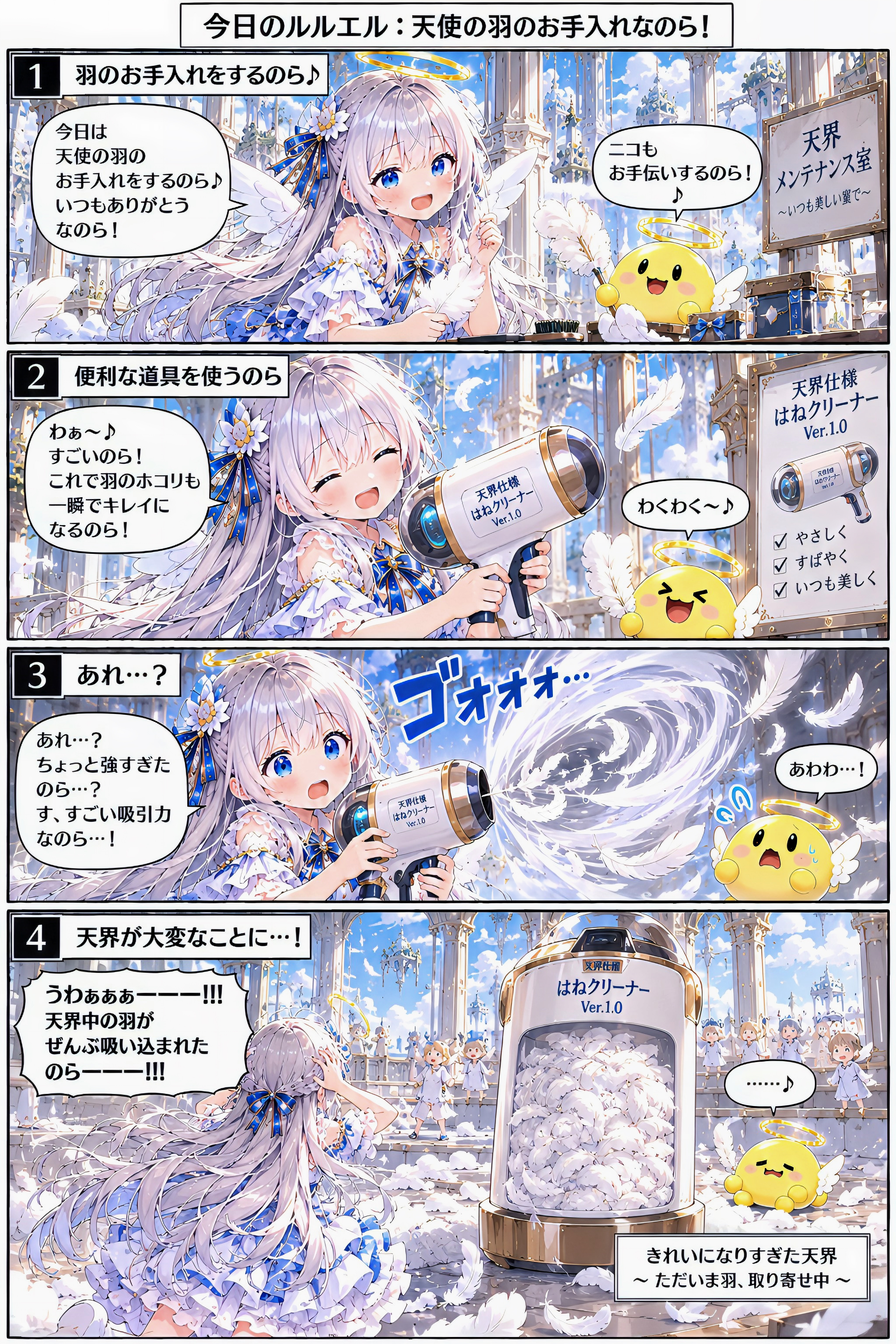 天使の羽のお手入れなのら～！ | の人気AIイラスト・グラビア