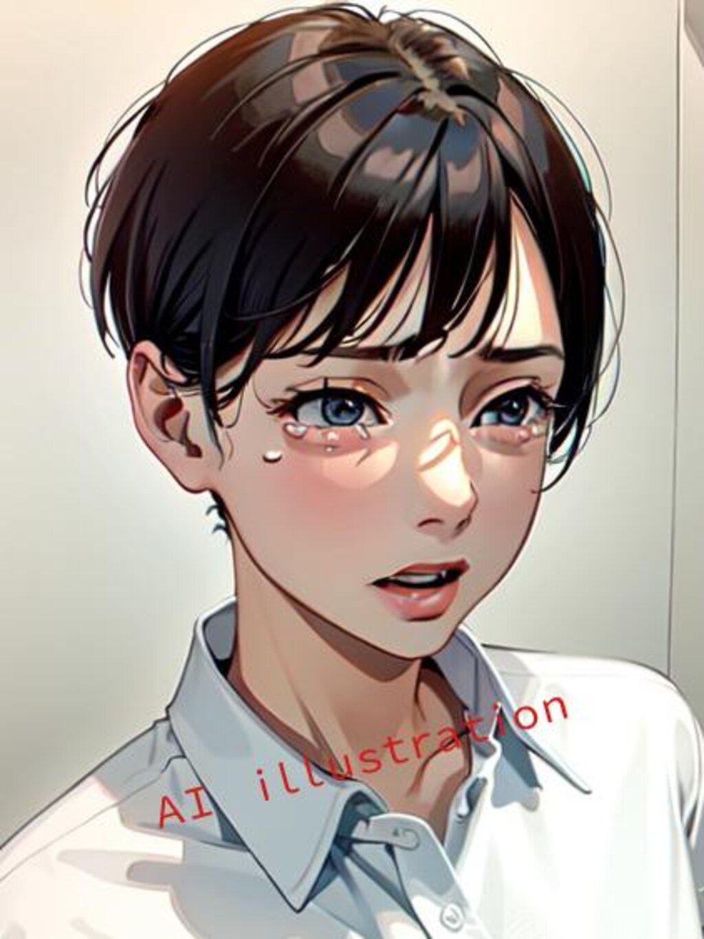 強制断髪・抗えない鋏（台詞無しマンガテイスト）
