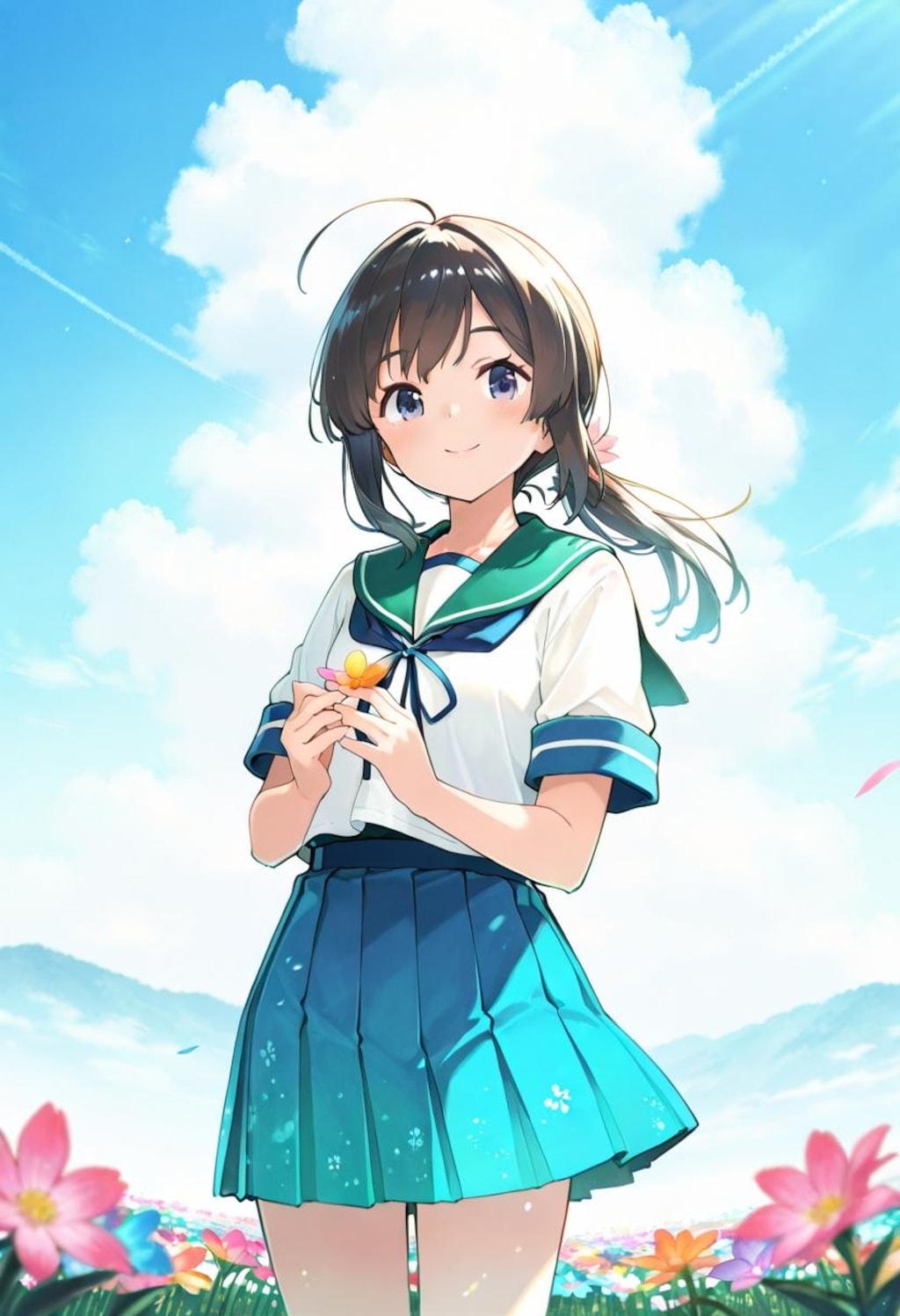 艦これ吹雪と夕立（背景効果）