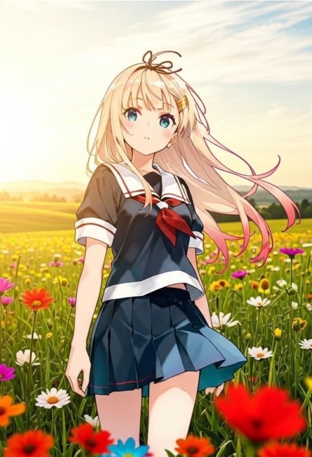 艦これ吹雪と夕立（背景効果）