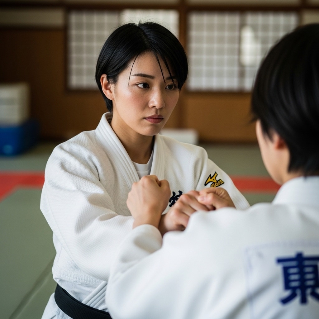 女性柔道家