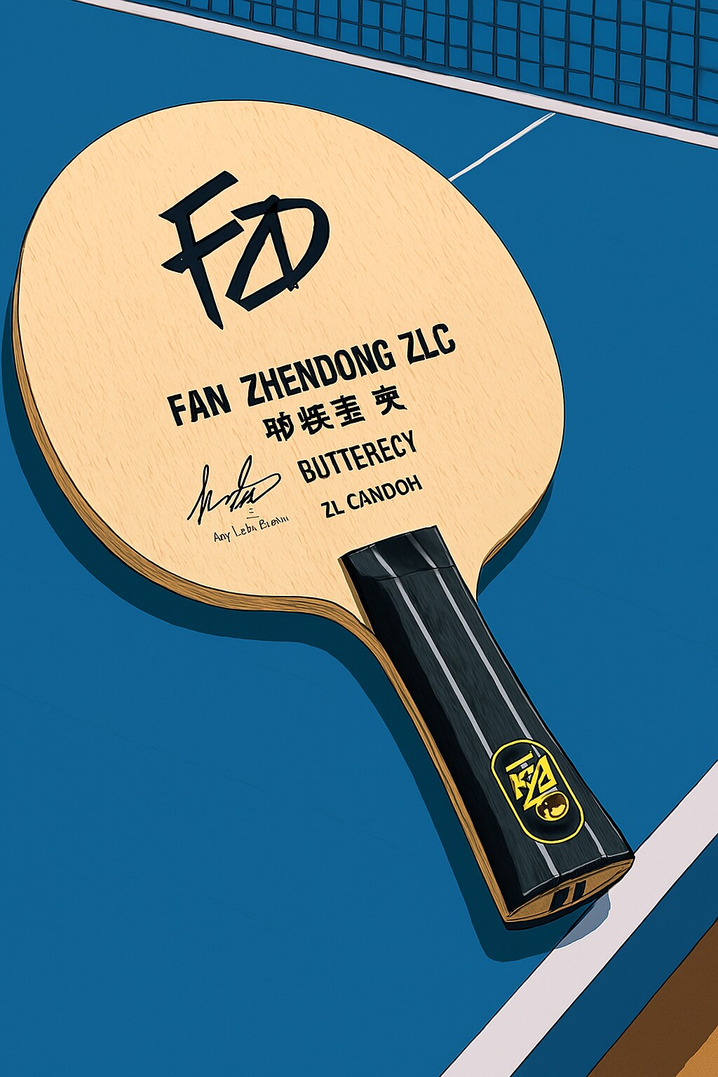 りえちゃん使用ラケット（BUTTERFLY 樊振東ZLC）