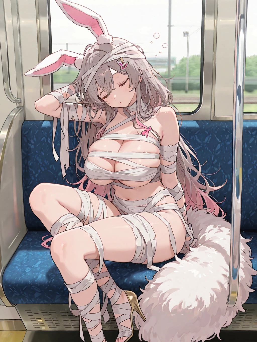 白尾メルの2日目（寝坊）