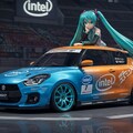 初音ミクとIntelスイフトスポーツ 3枚目