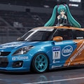 初音ミクとIntelスイフトスポーツ 2枚目