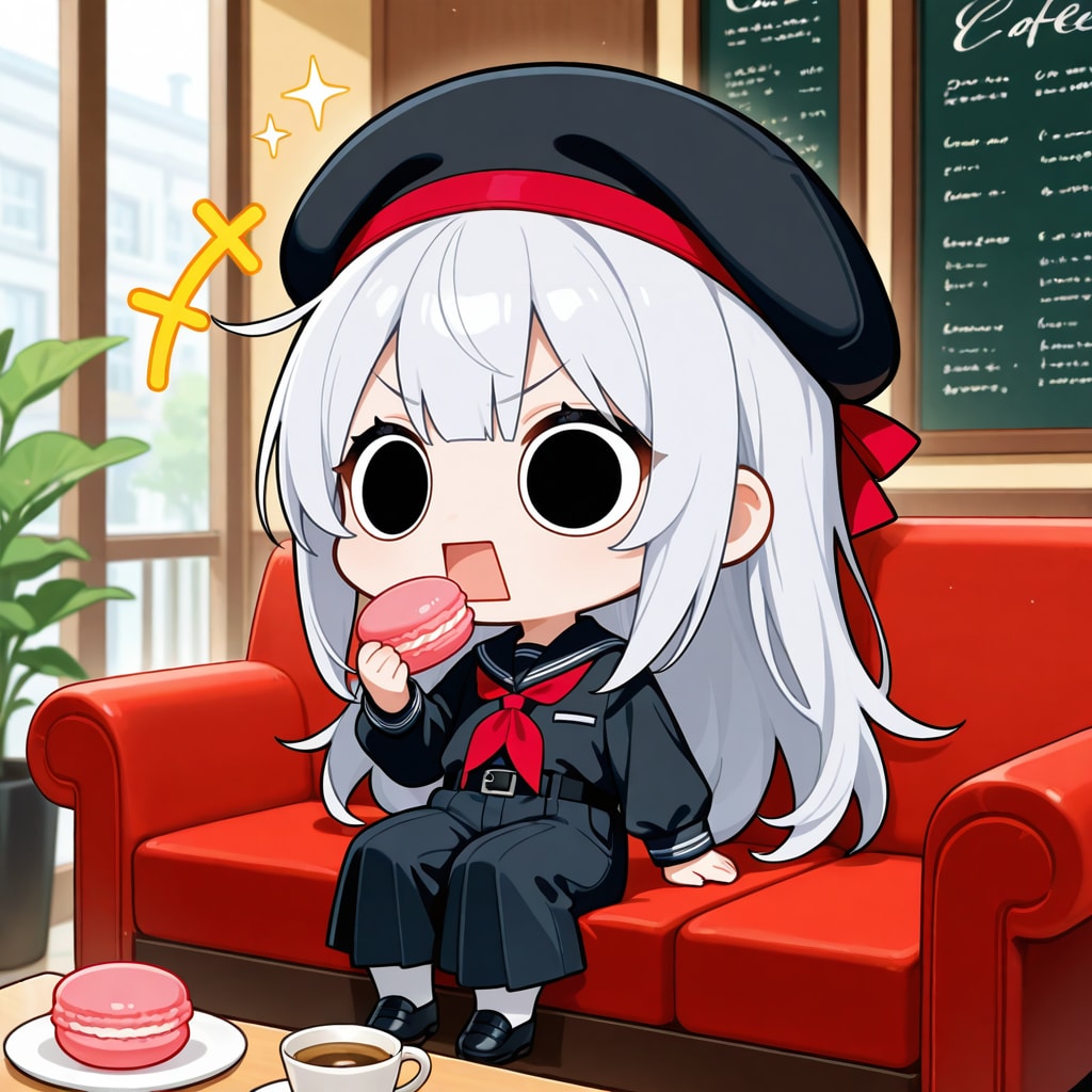 マカロンを頂くえらいこっちゃ嬢