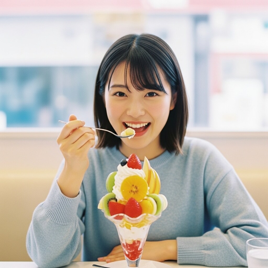 頑張った日のご褒美パフェ