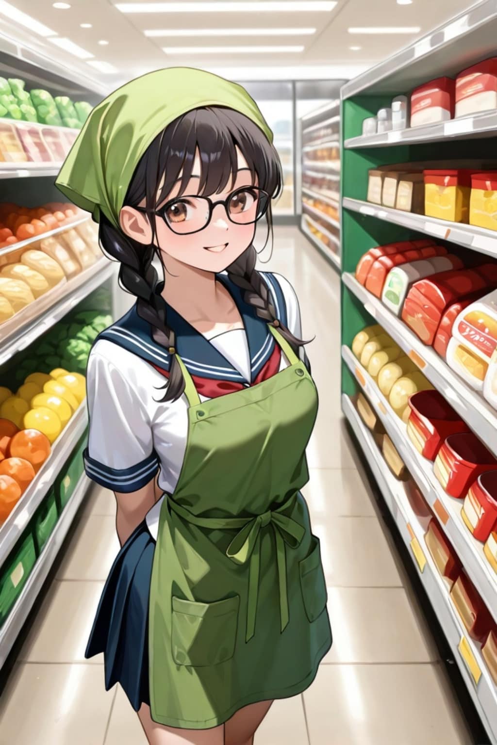 スーパーちちぷいのバイトちゃん