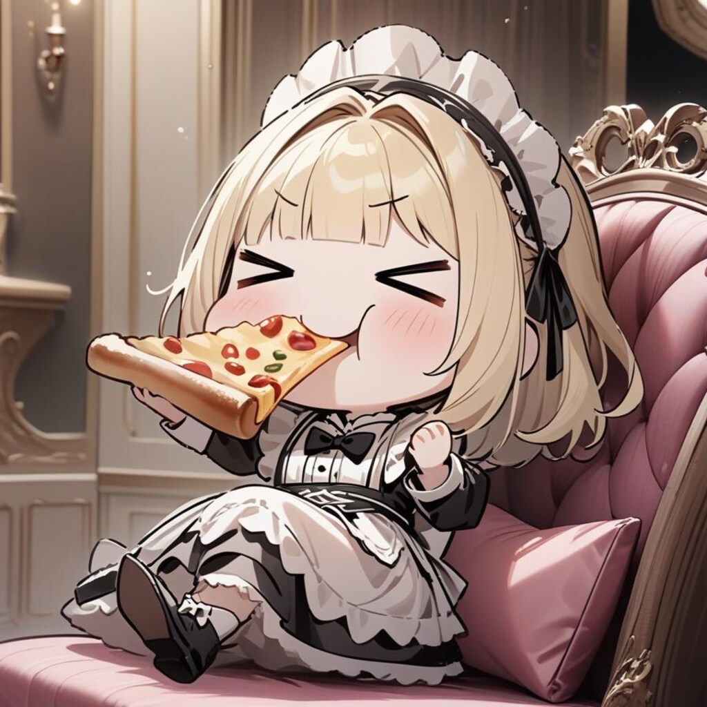 🍕お食事風景 オブ メイドちゃん🍕〜✨ラグジュアリー(自称)編✨〜