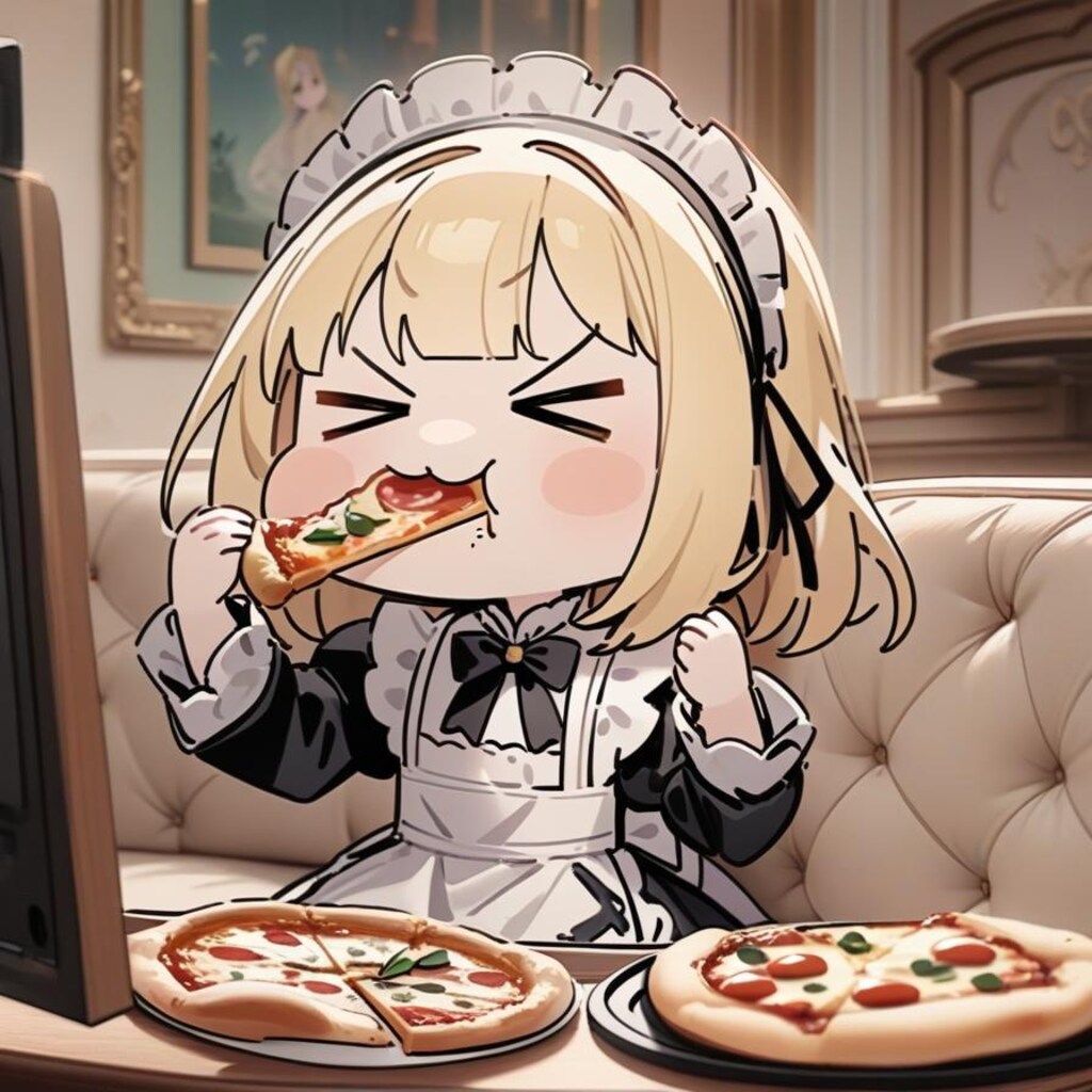 🍕お食事風景 オブ メイドちゃん🍕〜✨ラグジュアリー(自称)編✨〜