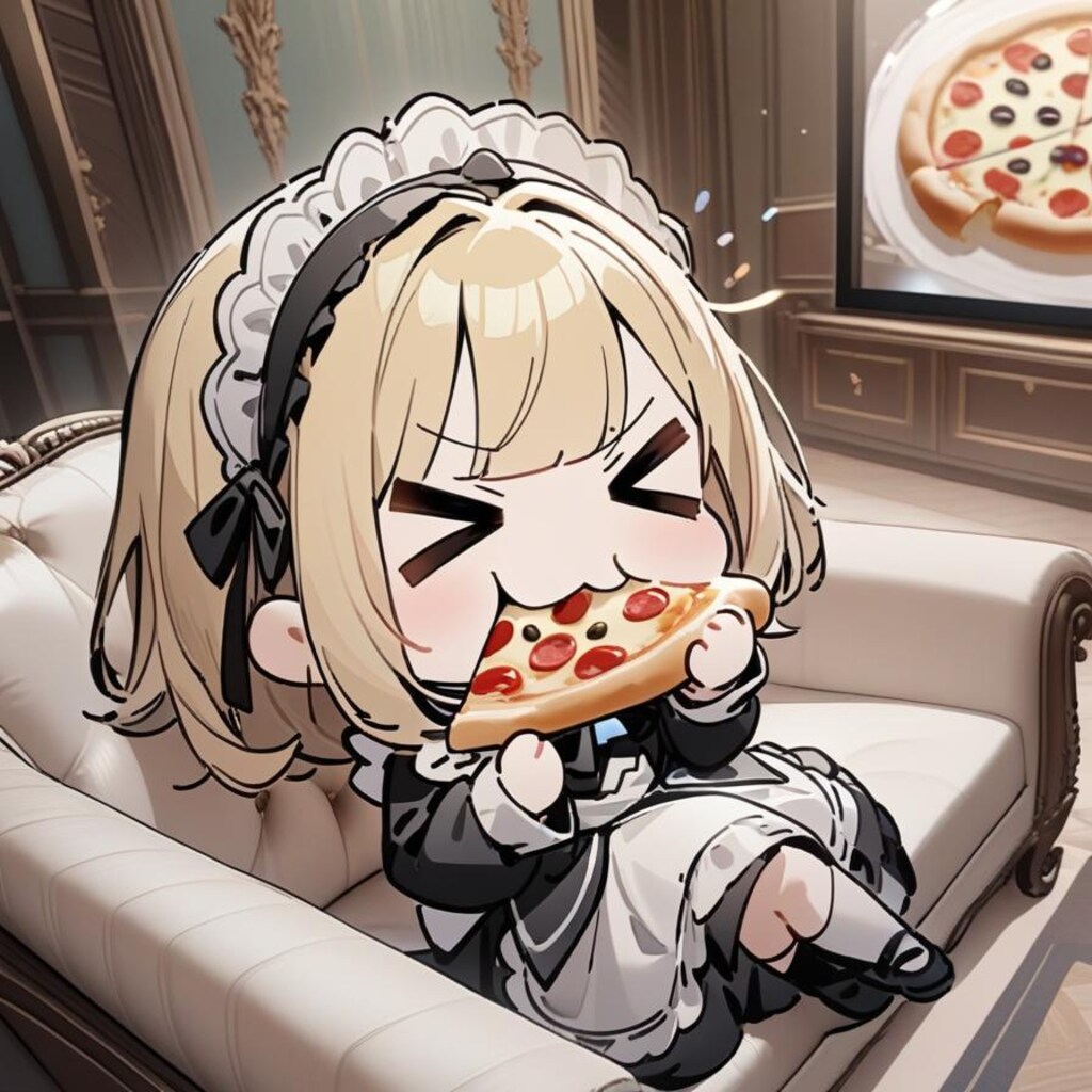 🍕お食事風景 オブ メイドちゃん🍕〜✨ラグジュアリー(自称)編✨〜