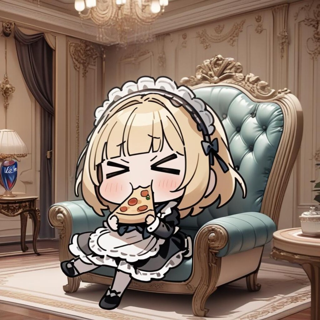 🍕お食事風景 オブ メイドちゃん🍕〜✨ラグジュアリー(自称)編✨〜