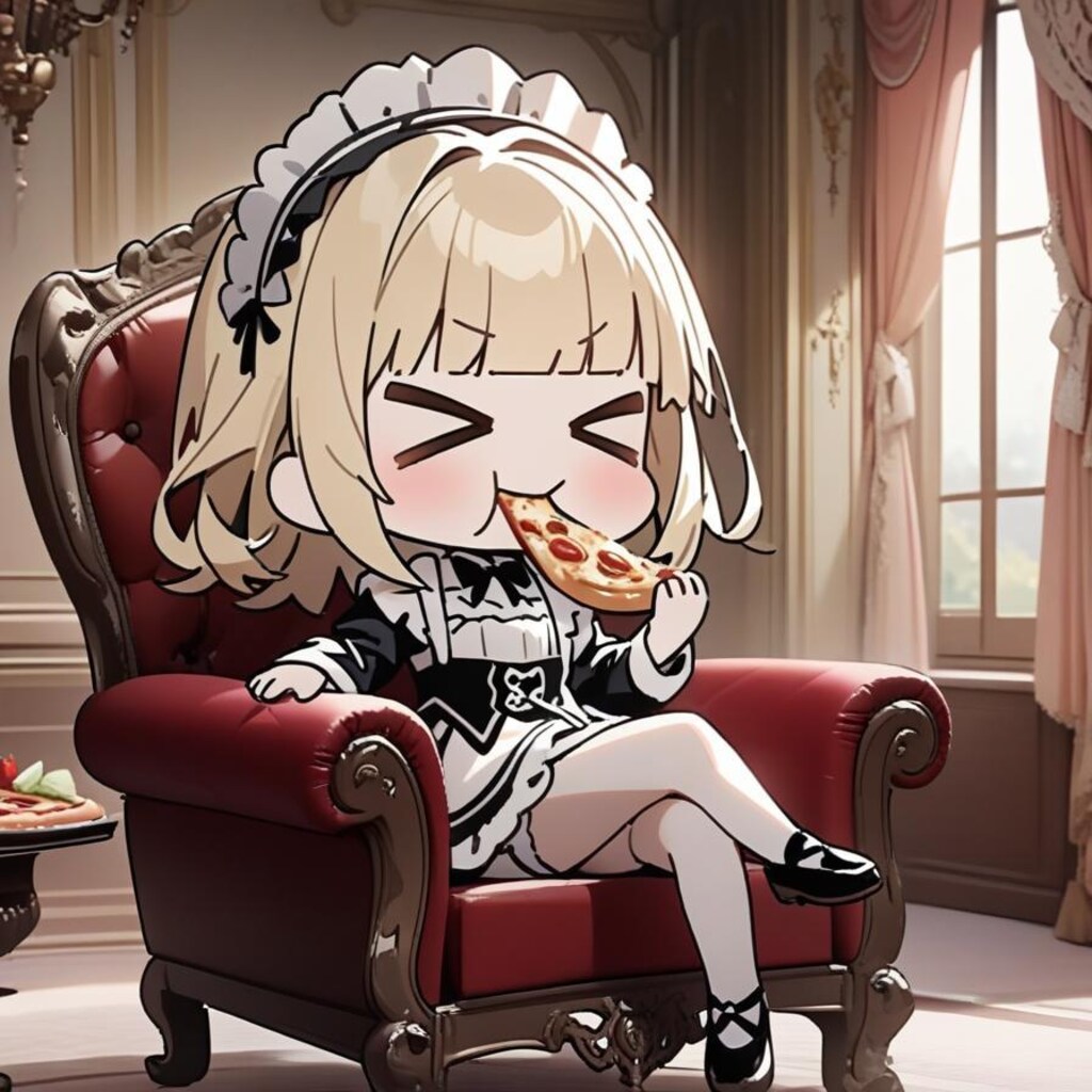 🍕お食事風景 オブ メイドちゃん🍕〜✨ラグジュアリー(自称)編✨〜