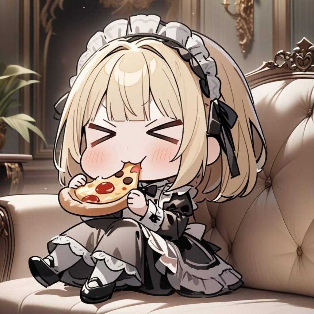🍕お食事風景 オブ メイドちゃん🍕〜✨ラグジュアリー(自称)編✨〜